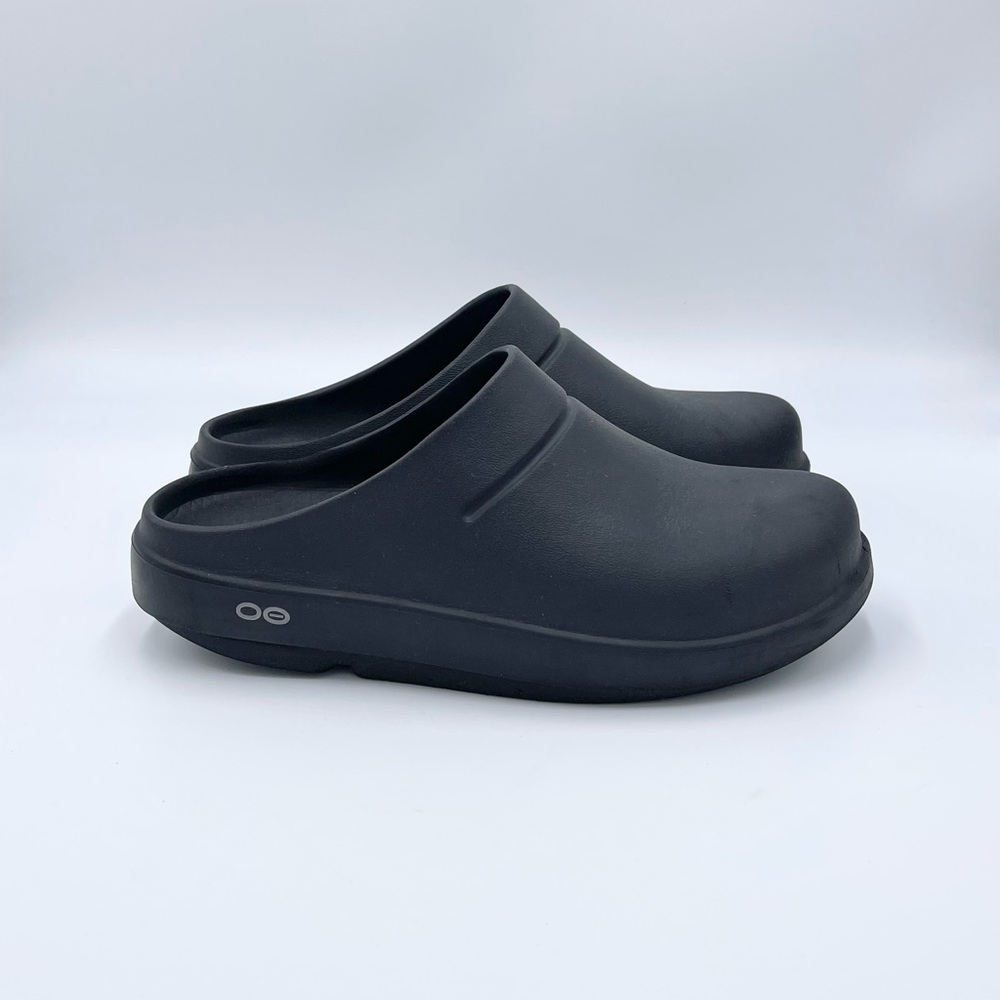 Oofos Ooclog Slip On Unisex Black Clog Women’s 7,… - image 2